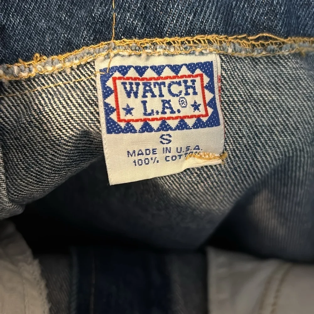 Women’s Watch LA Maxi Button‎ up Denim Skirt Small Vintage Y2K 90’s Cotton USA